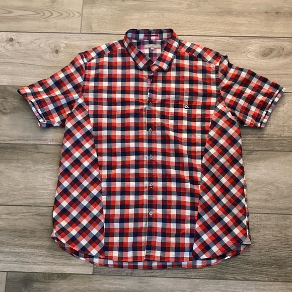 Ted Baker Short Sleeved Button Down, XL - Picture 1 of 4